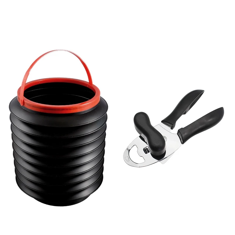 Черный пластиковый складной контейнер для хранения воды 4L органайзер ботинок и