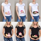 Футболка для беременных женщин с принтом It's A Girl Baby, забавные летние футболки для беременных