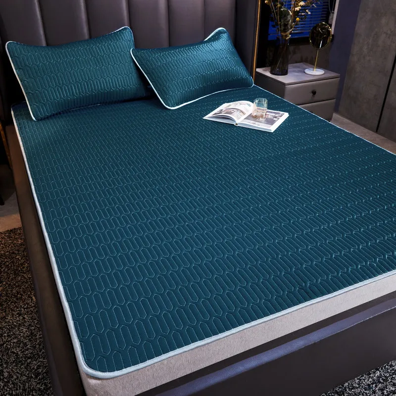 

Летние латексные простыни для кровати, матрас с двойной полной королевой, защитный чехол для матраса, охлаждающий спальный коврик для студе...