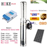 hike solar equipment 2 5hp dc brushless high efficient and environmentally friendly solar water pump 4spsc2253 d2161800