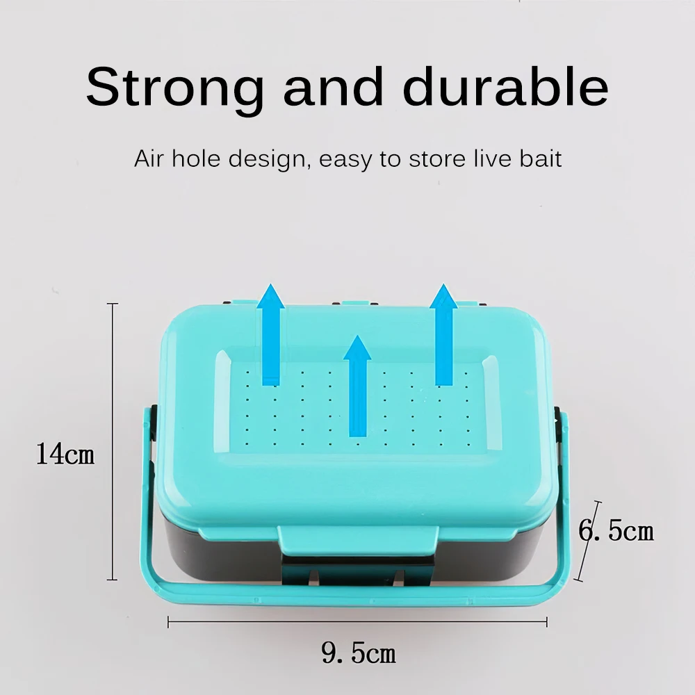 Multifunctional 2 Compartments Live Bait Box Red Worm Earthworm Lure Plastic Boxs Fly Bass Tilapia Carp Fishing Tackle | Дом и сад