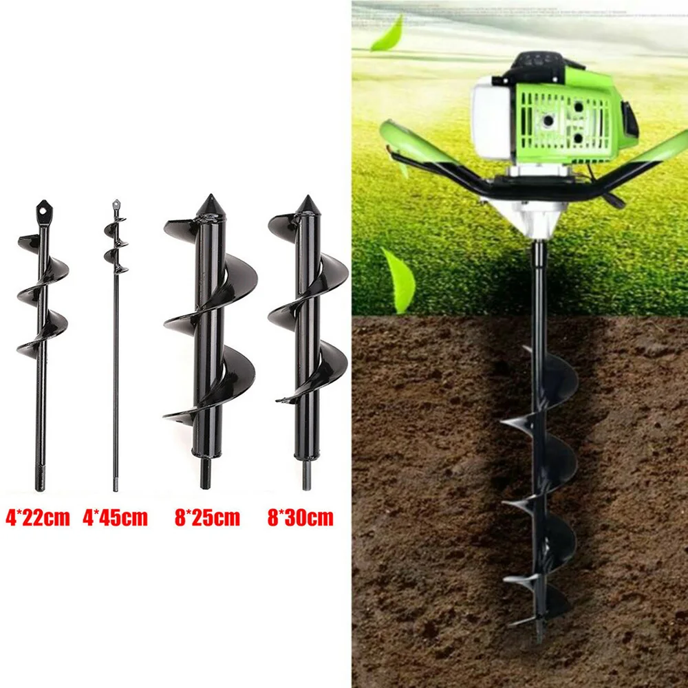 

4Pcs Durable Auger Hole Digger Spiral Drill Bit Head For Garden Yard Planter Set 9in/ 10in/ 12in/ 18in Drill Bits