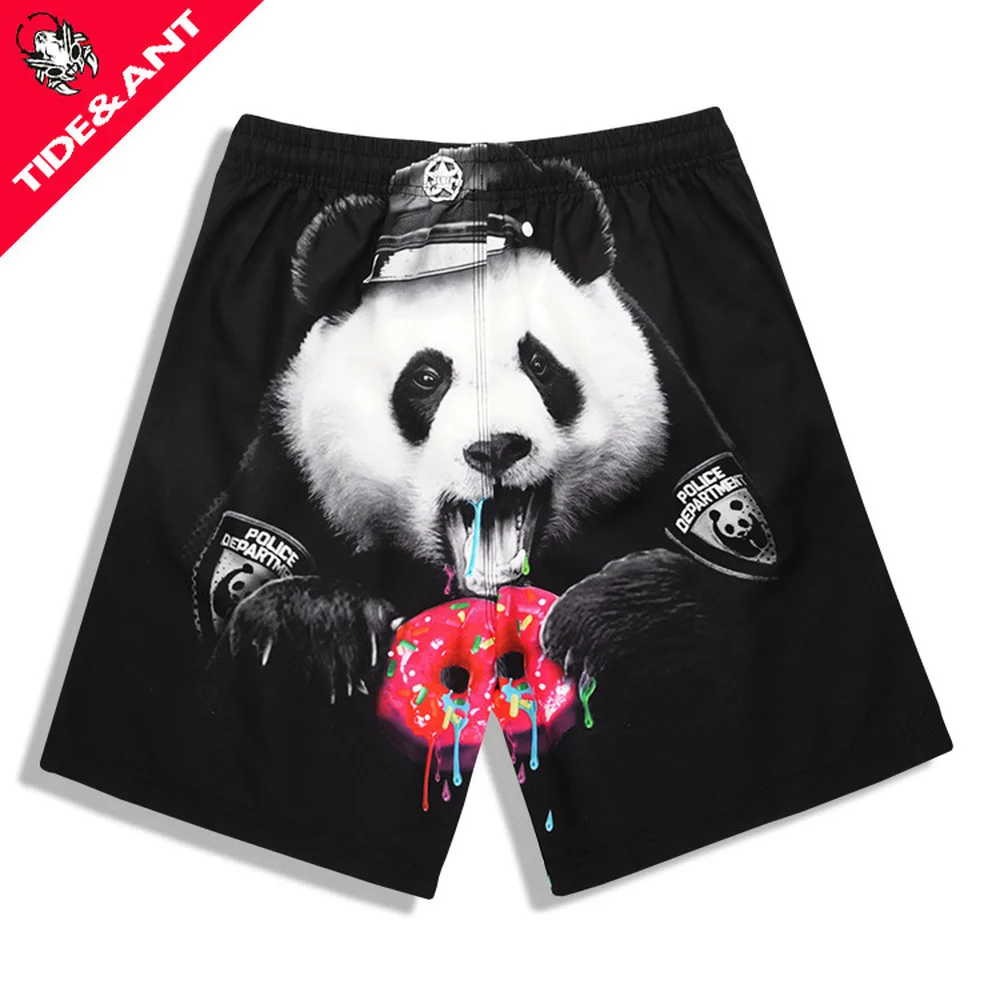 

Panda Print Swimming Shorts Mens Board Beach Shorts Swimwear Quick Dry Men Swimsuit Swim Trunks Bermuda Surf Sports Shorts