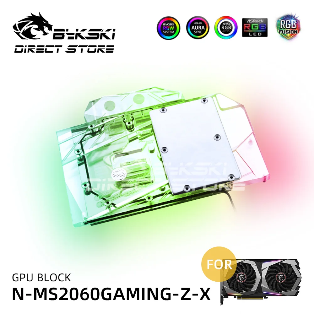 

Bykski ARGB GPU Block MSI GeForce RTX2060 Gaming Z 6G Video Cards Block Cooler PC Watercooling VGA block N-MS2060GAMING-Z-X