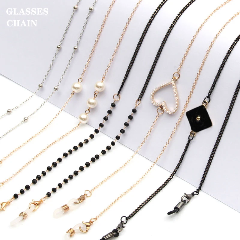 

Glasses Chain For Women Clay Beads Chain Eyeglass Cord Sunglasses Cord Retainer Holder Strap Chains Eyewear Lanyard Link Chain