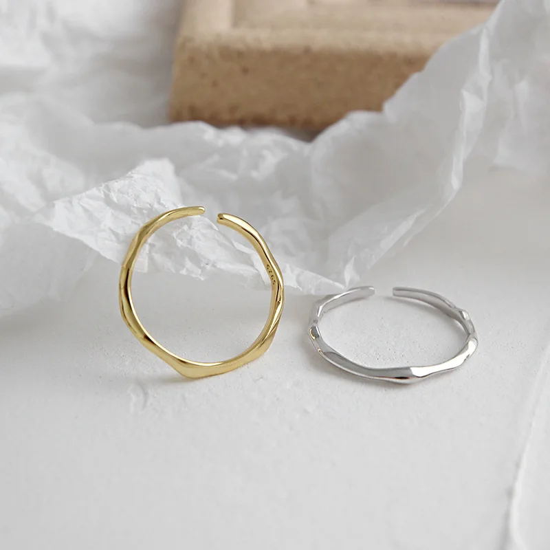 Женские открытые кольца AsinLove минималистичное необычное дизайнерское ювелирное