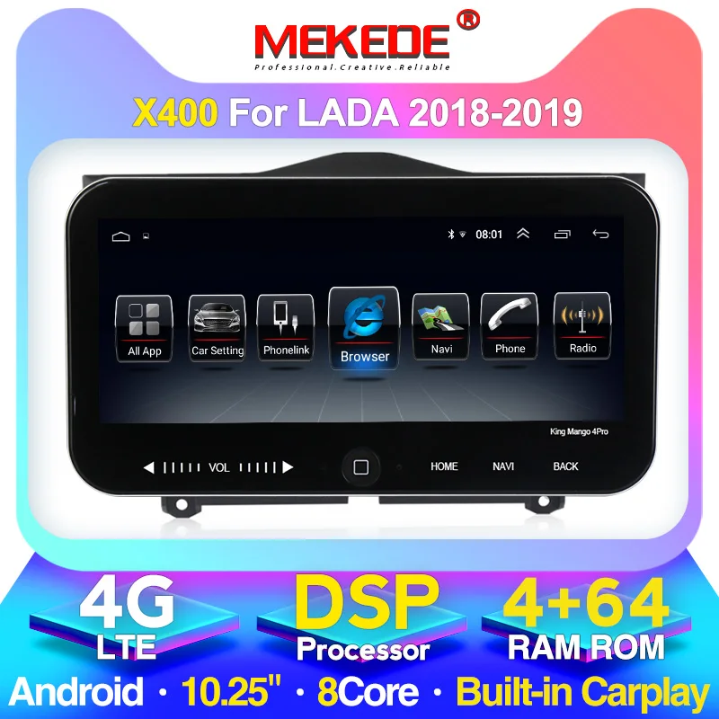 МЕКЕДЕ Для ЛАДА ВАЗ Гранта Кросс 2015 2016 2017-2019 Автомобильный радио мультимедийный видеоплеер GPS-навигация Android Нет DVD 2 DIN On