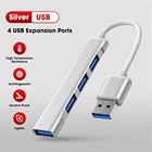 USB C USB-концентратор на 4-USB-концентратор, многопортовый адаптер, портативный 4-в-1 на USB 3,0 2,0, удлинитель порта-Поддержка функции OTG для ПК, ноутбука, Xiaomi