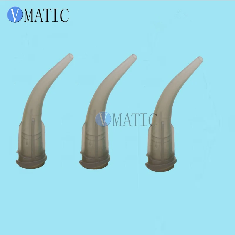 

Free Shipping Quality 100pcs 16G Grey Color TT Tapered Bend Glue Dispenser Plastic Needle Tips