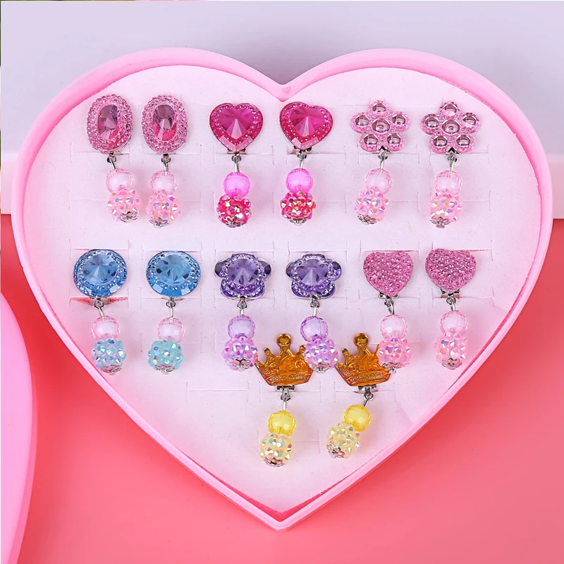 Новые креативные милые детские заколки для ушей с мультяшным животным акриловые