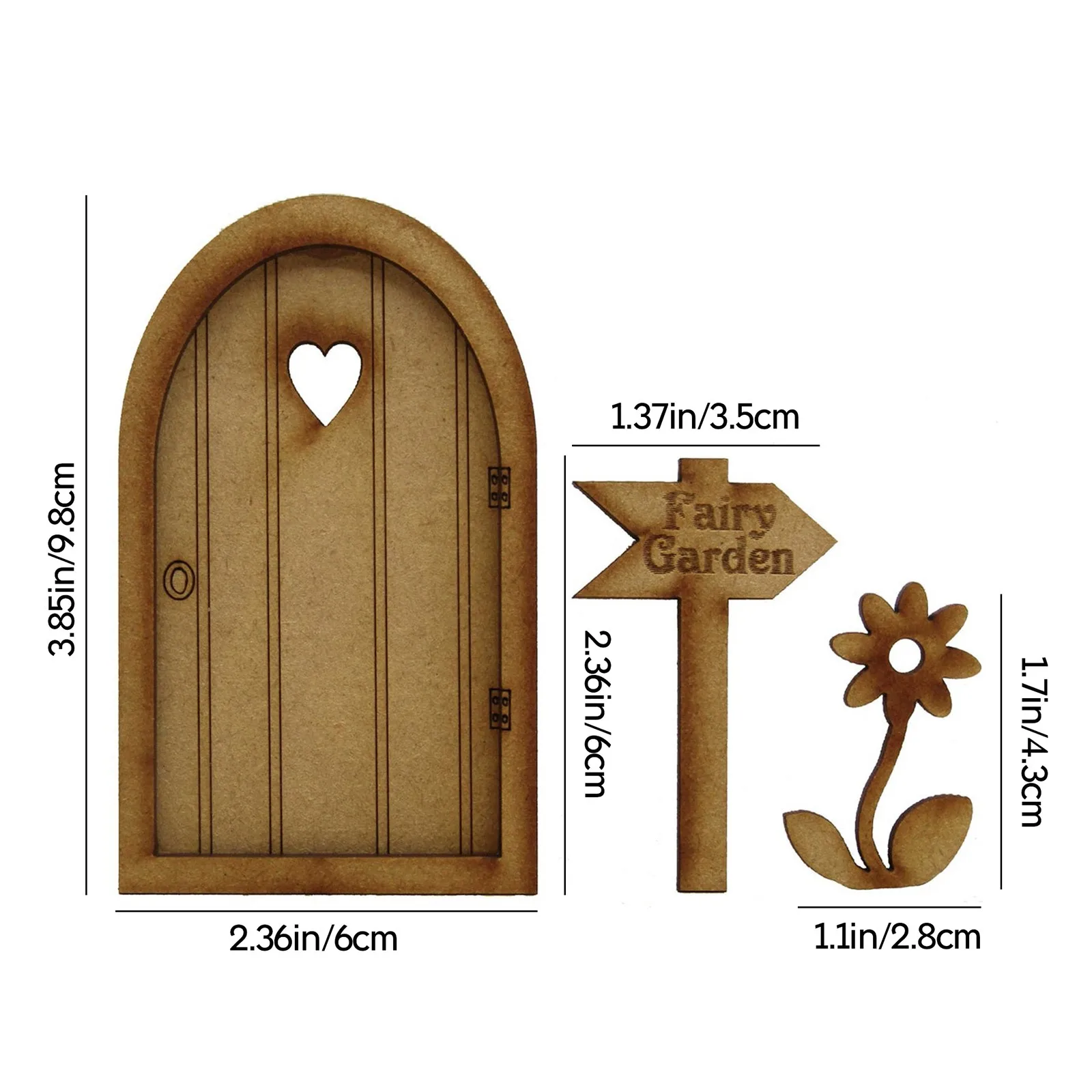 

3d Wooden Fairy Garden Door Hand Made Diy Door Decoration Miniature Fairy Garden Signs Doll House Door Craft House Door 2021
