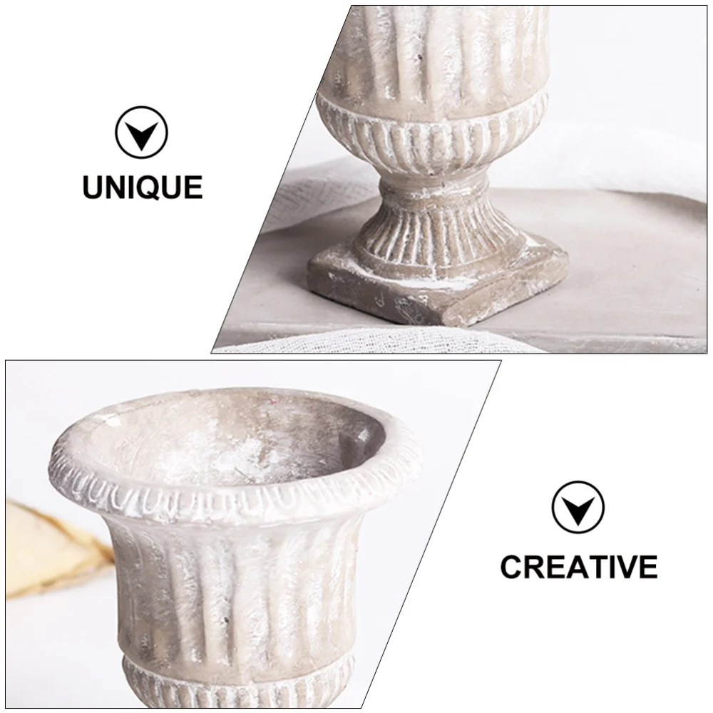 

1Pc Cement Flower Vase Flower Arrangement Bottle Hydroponic Plants Bottle