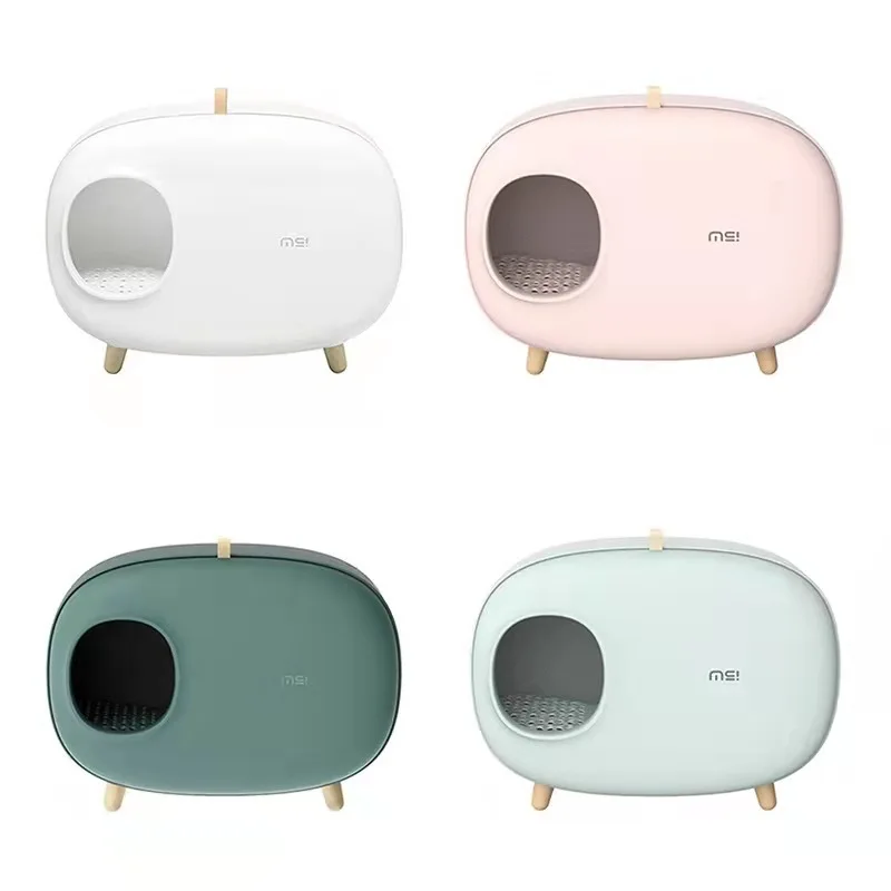 

Pet Cat Litter Box Fully Enclosed Cat Poop Tray Cat Toilet Large Space Pet Supplies