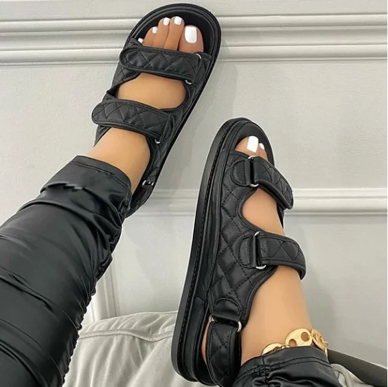 

Designer Luxury Hook&Loop Sandals Woman Sandals Gladiator Sandals Women High Quality Ladies Shoes Summer Platform Sandalias 2021