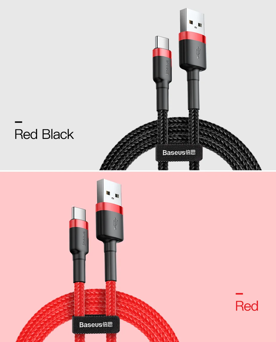 Baseus кабель usb type-C для xiaomi redmi k20 pro USB C кабель для мобильного телефона Быстрая зарядка кабель type-C для устройств usb type-C
