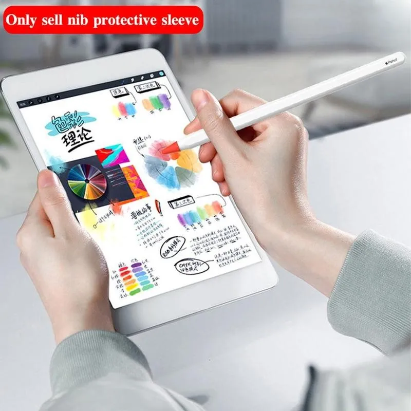 

8 Colors Soft-replaceable Silicone Nib Protective Sleeves 2 And Sleeves 1 Screen Silicone Nib For Pencil Protective C3O7