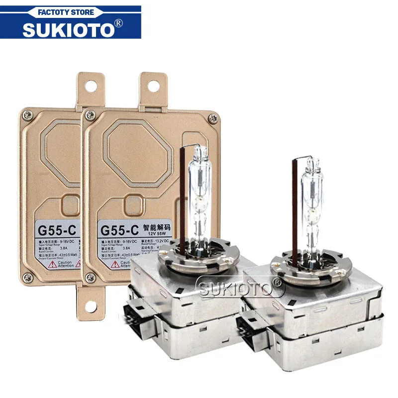 Комплект Ксеноновых передних фар SUKIOTO 55 Вт D5S HID для KIA K3 New Tiguan Superb без ошибок Canbus