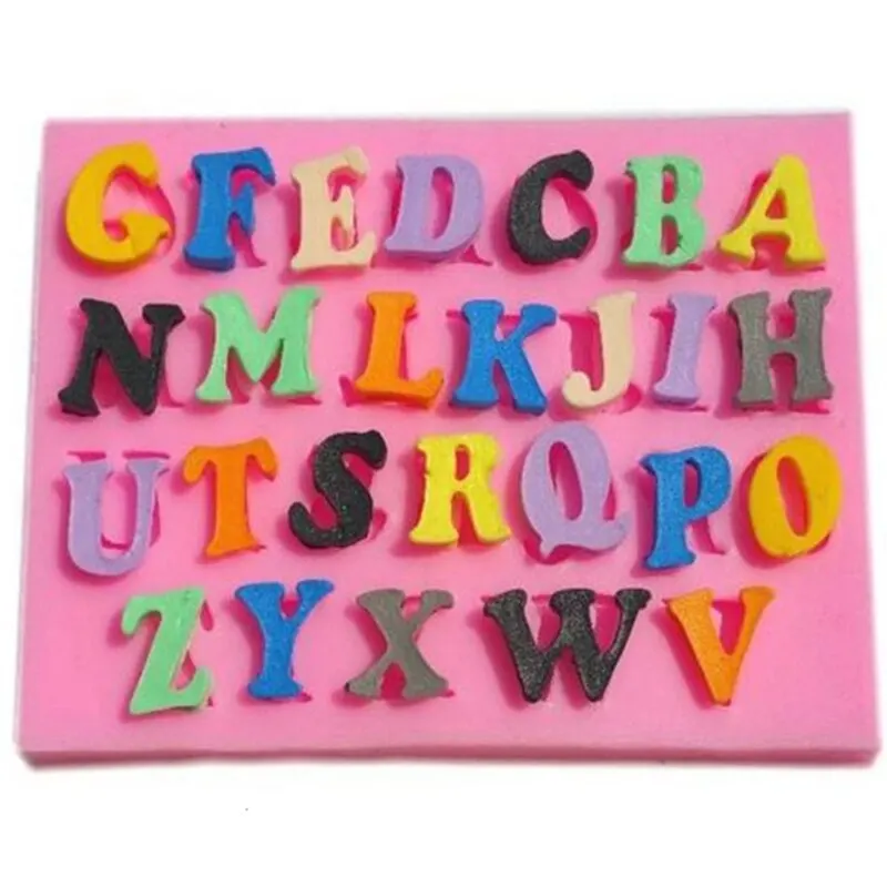 

Silicone 26 Alphabet Letters Cake Decorating Bakeware Mold Chocolate Mould Cooking Tool Food DIY Making