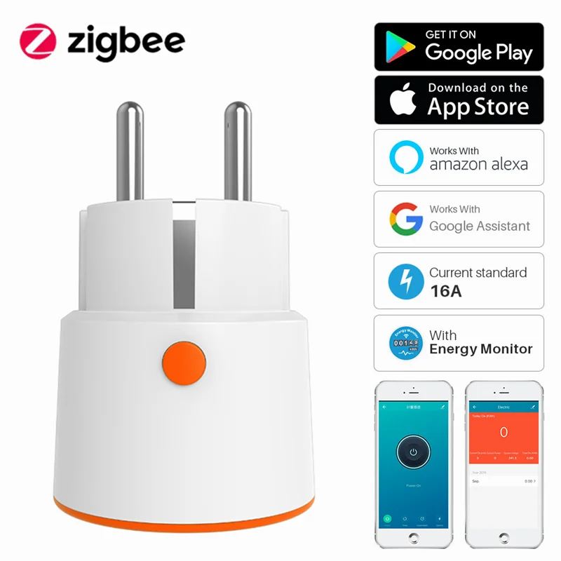

Смарт-розетка Tuya Zigbee, 3680 Вт, 16 А, с монитором питания