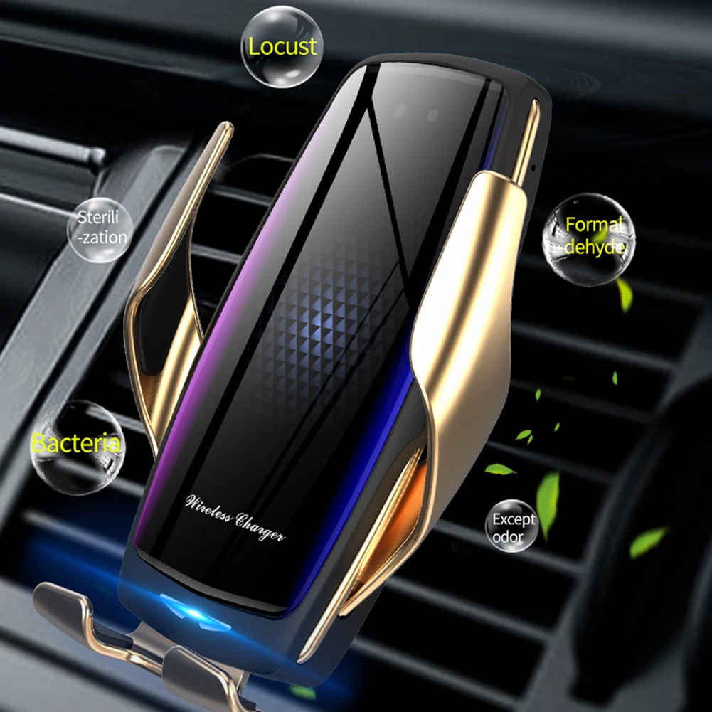 10 Вт беспроводное автомобильное зарядное устройство с автоматическим зажимом