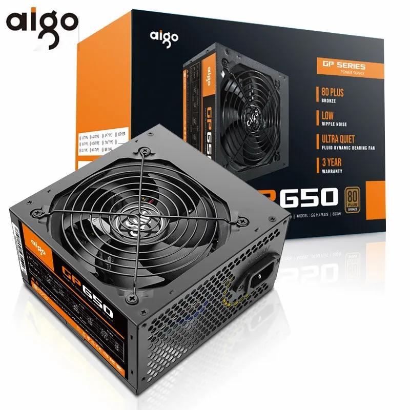 Aigo GP650 Активный источник питания 12В atx стационарного персонального компьютера компьютерный блок питания Номинальная power850W 80 плюс Бронзовый блок питания
