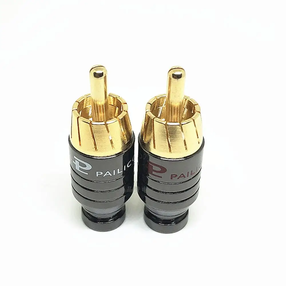 4 шт. медные позолоченные штекеры RCA 5 мм | Электроника