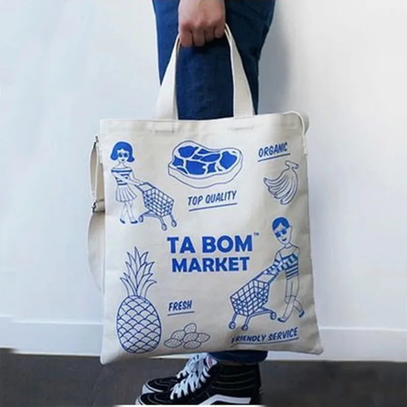 2019 новая милая портативная хипстерская сумка тканевая через плечо многоразового