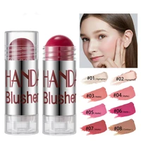 face korean makeup blush highlighter contour cream face mineral pigment natural cheek blusher shimmer blush stick cosmetics
