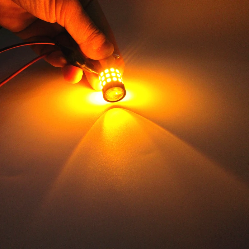 

NEW 2PCS Auto Car Led S25 BA15S P21W 1156 39W 2835 39LED Super bright 1156 Brake lights Reversing lights turn signals 12V Yellow