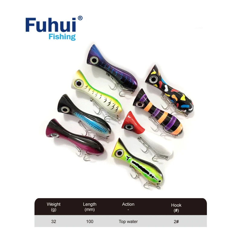 100 мм/32 г Поппер для рыбалки наживка игра приманка ловли морской рыбы качели