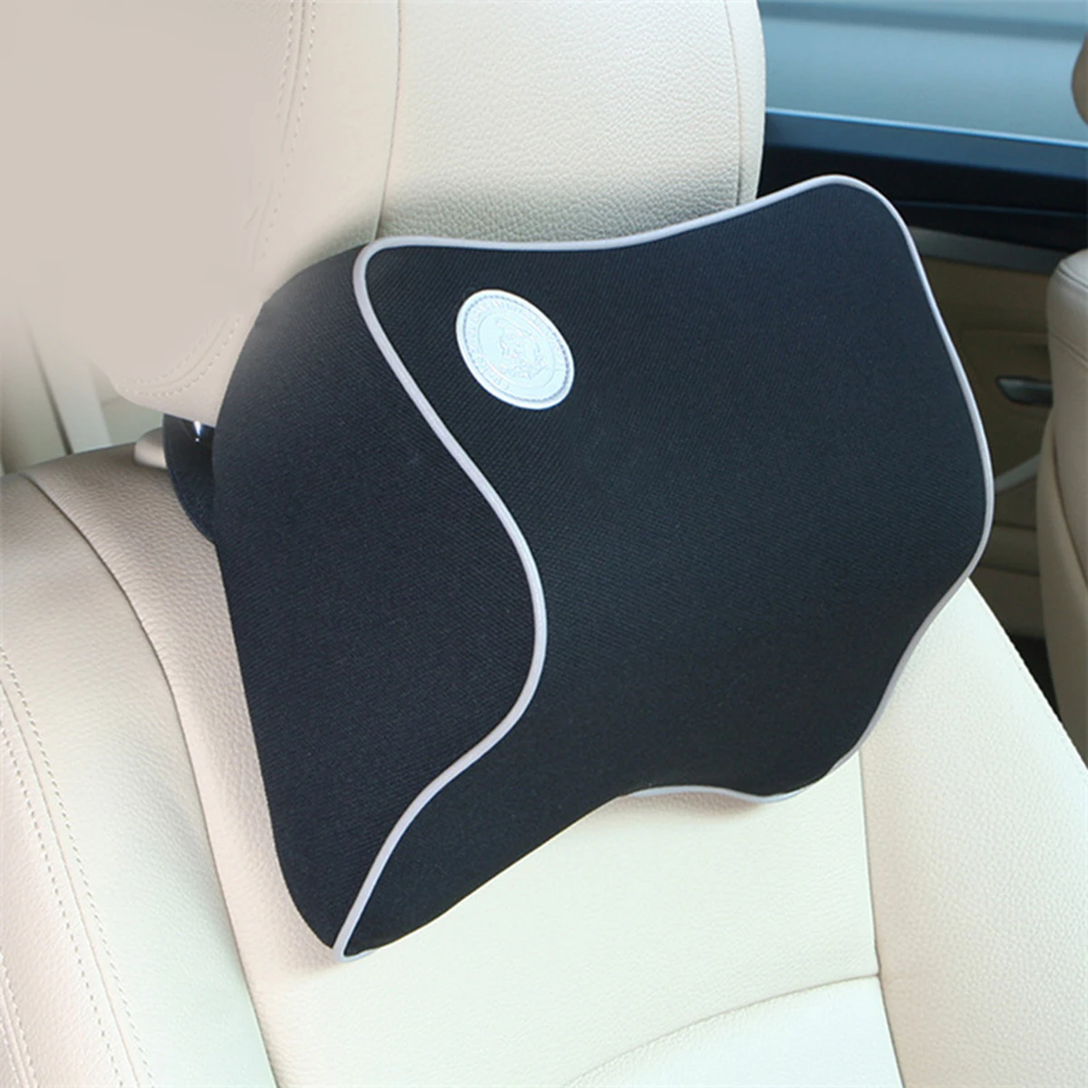 1 шт. подушка для шеи из искусственной кожи автомобиля пены с эффектом памяти
