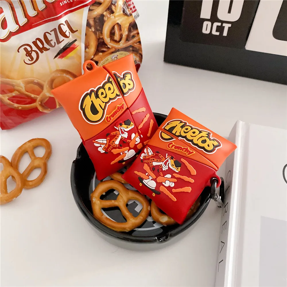 

Cheetos Snack Fries 3D Earphone Case for Airpods 1 2 3 Pro Wireless Bluetooth Headset Leopard Silicone Cover for Air Pods Capa