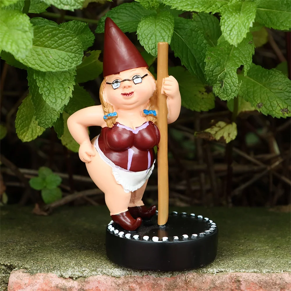 

Pole Dance Garden Gnomes, Small Garden Goblin Resin Statue for Indoor Outdoor Lawn Patio Home Yard Handmade Art Gift