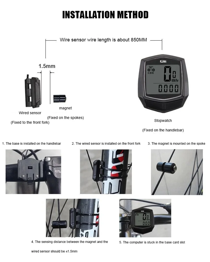 

Bicycle Computer Speedometer Rainproof Cycling Speedometer Bike Wireless Gps Bicycle Computer