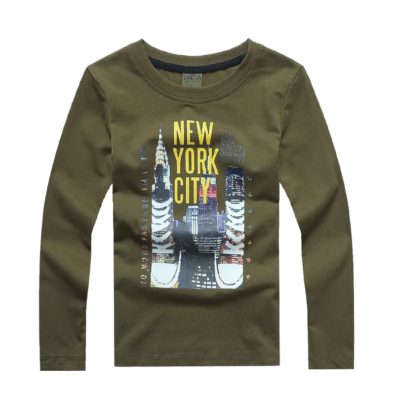 Одежда футболки с длинными рукавами для мальчиков детские топы осенняя одежда