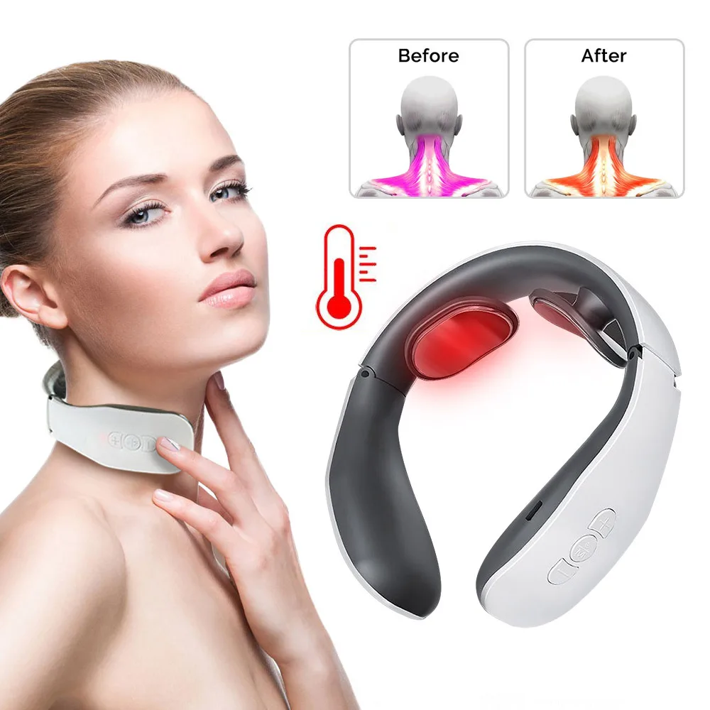 

Electric Pulse Neck Massager Cervical Massager Heated Neck Pain Relief Stimulator Acupuncture Massage Health Care Dropshipping