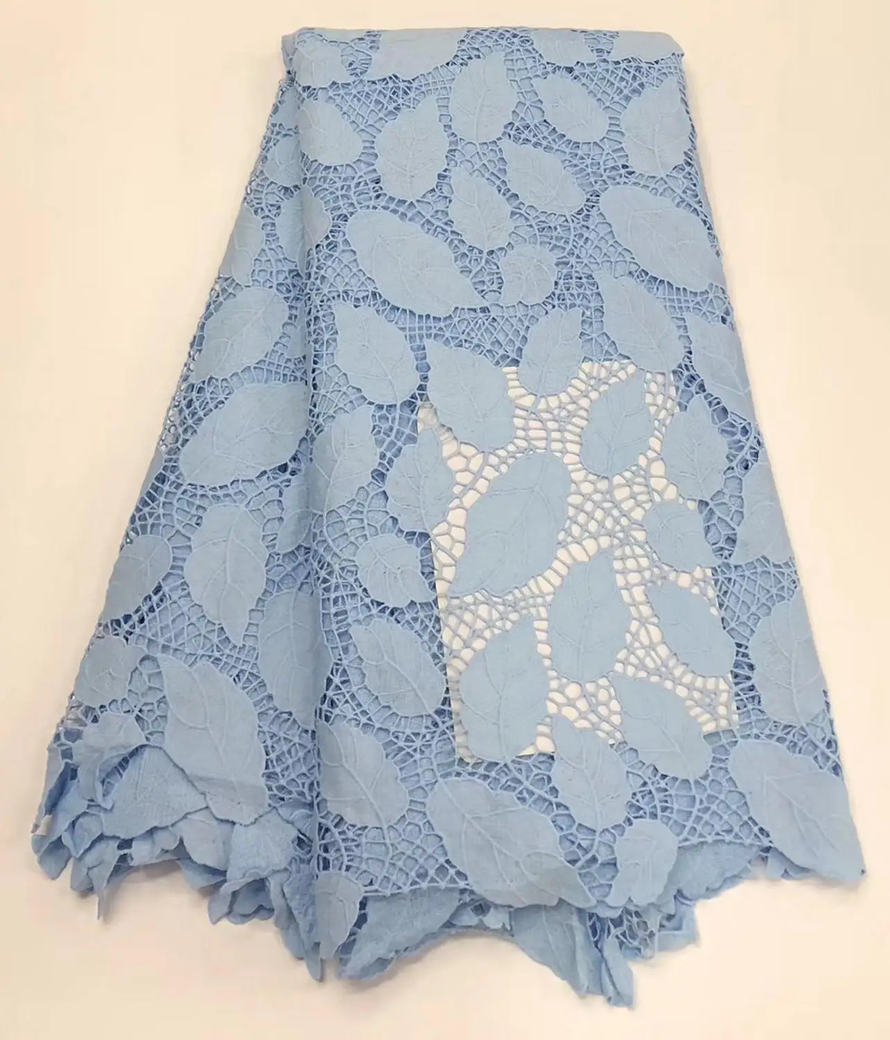 

2020 High Quality African Milk Silk Guipure Cord Swiss Lace,Nigeria soluble Water Lace Fabric For dress Gift 5yard/lot RL1226