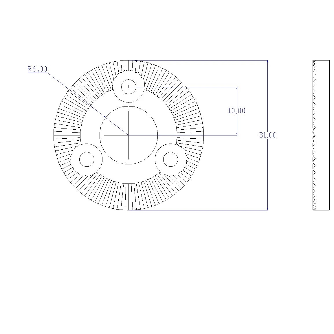 Диск ARRI из нержавеющей стали 60 зубьев 6 градусов с блокировкой для беззеркальной