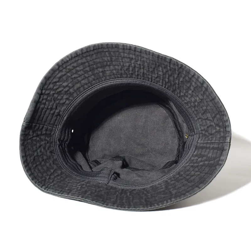 

New unisex casual washed cotton bucket hats Autumn Men solid denim fisherman caps Panama gorros