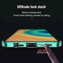 Metal Camera Protection For huawei P40 Mate 30 Pro Nova 7 8 Case Safety Locks Double-Sided Glass Fundas Bumper Coque Phone Cover