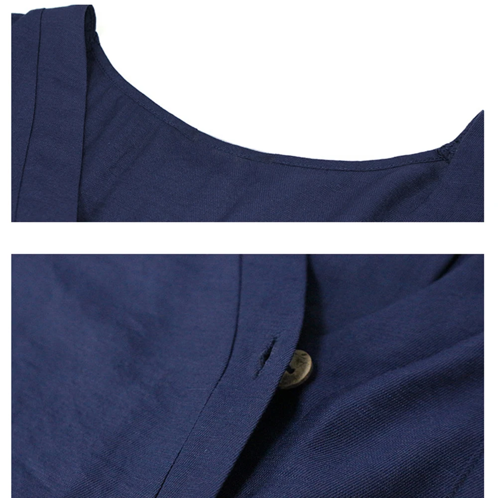 Женское винтажное платье-рубашка с коротким рукавом V-образным вырезом и