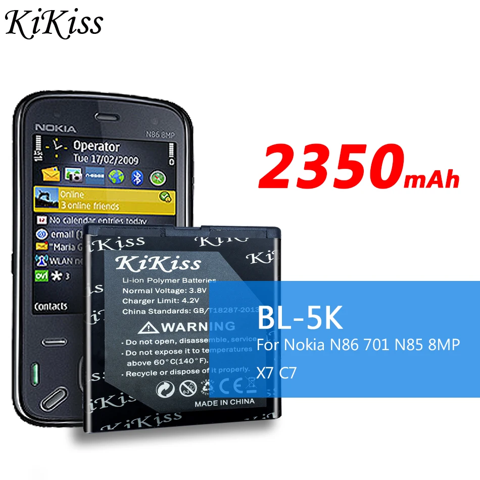 

Новый BL 5 K BL-5K BL5K Батарея для Nokia N85 N86 C7 X7 C7-00 телефон Перезаряжаемые Батарея