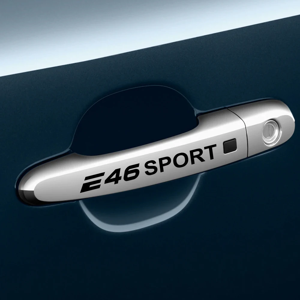 4 шт./лот автомобильные наклейки на дверные ручки для BMW E46 M3 318i 320d 325i 330ci M43TU N42 N46 M54 3