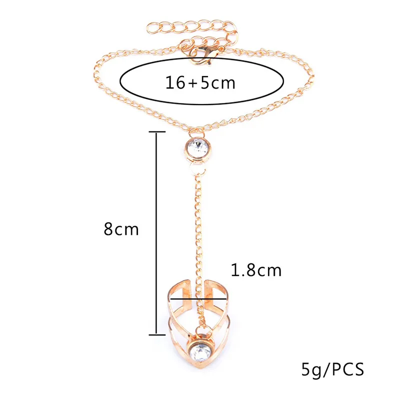 

RBCX independently designed European and American creative wild arrow ladies ring with ring bracelet.
