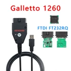 Galletto 1260 FTDI FT232RQ EOBD ECU чип инструмент для настройки OBD2 Flasher Galleto 1260 ECU Flasher с FTDI FT232RQ Настройка двигателя