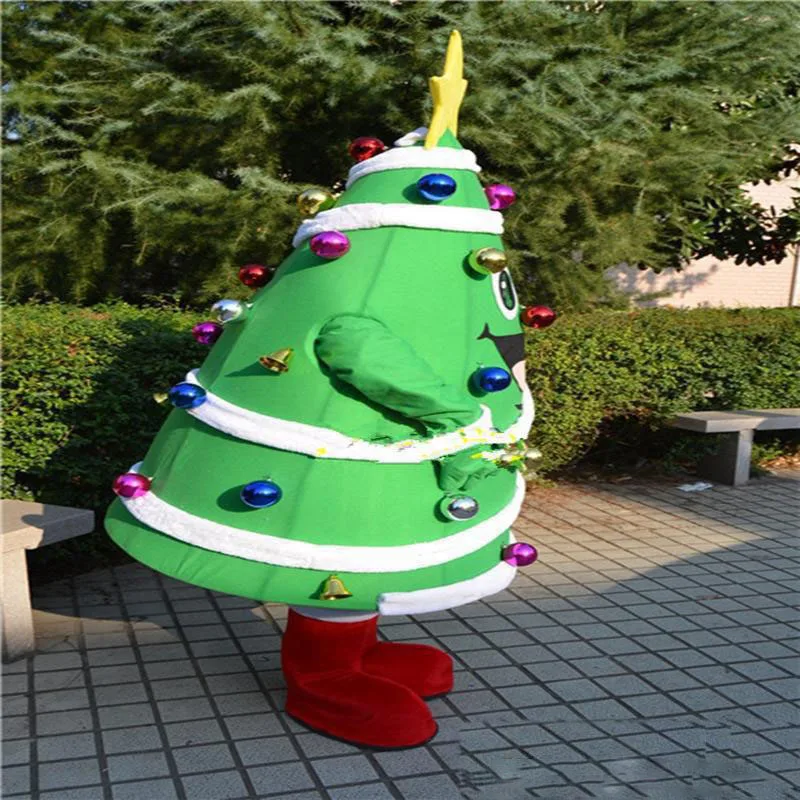 

Factory sale hot Christmas tree Cartoon Mascot dress dress up adult size costume carnival mascot costume party free valentine's