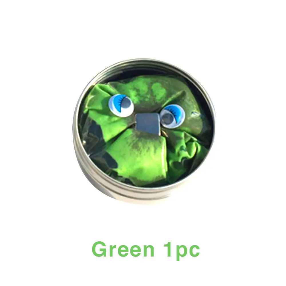 Green 1pc Забавная Магнитная резиновая грязь Сделай Сам Магнитная слизи полимерная умная глина резиновая красочная Новинка антистрессовая игрушка слизи игрушки для детей - Цвет: Green 1pc
