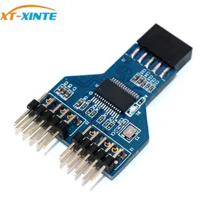 9-контактный USB-разъем Мама от 1 до 2 штырьков 9-контактный usb-хаб USB 2,0 9-контактный разъем-адаптер для жидкостного охлаждения NZXT для RGB-сплиттера