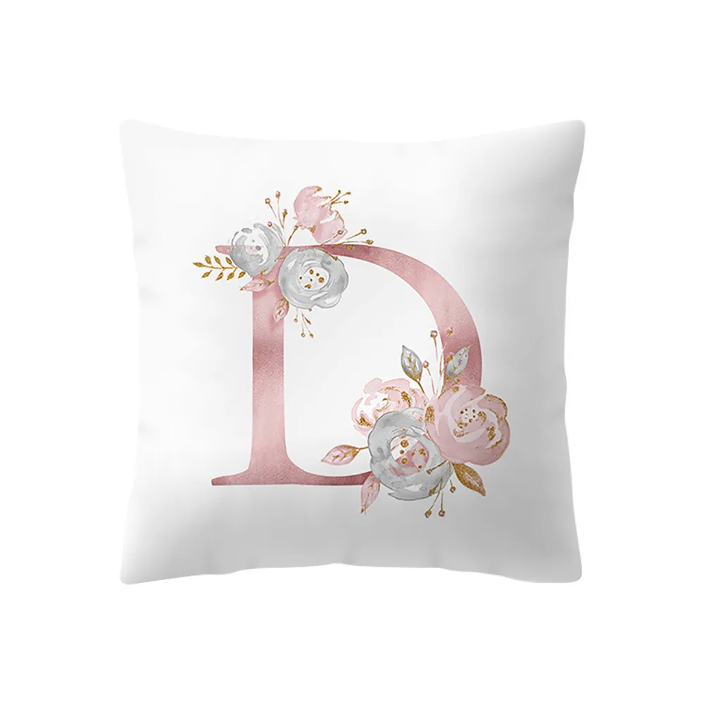 45x45 Cm Children's Room Textile English Letter Pillowcase Home Embroidery Printing Life Pillow Family #5 | Дом и сад