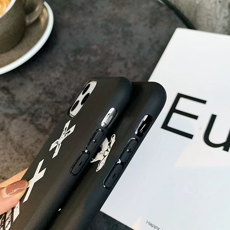 japan warrior style lanyard phone case for iphone 12 11 pro max x xr xs max 8 7 6 s plus off sport 3d relief silicon soft cover free global shipping